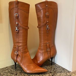 CESARE PACIOTTI Tan Leather Heeled Boot
